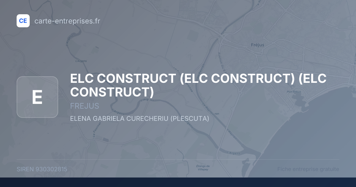 ELC CONSTRUCT (ELC CONSTRUCT) (ELC CONSTRUCT) — 930302815 — fiche entreprise