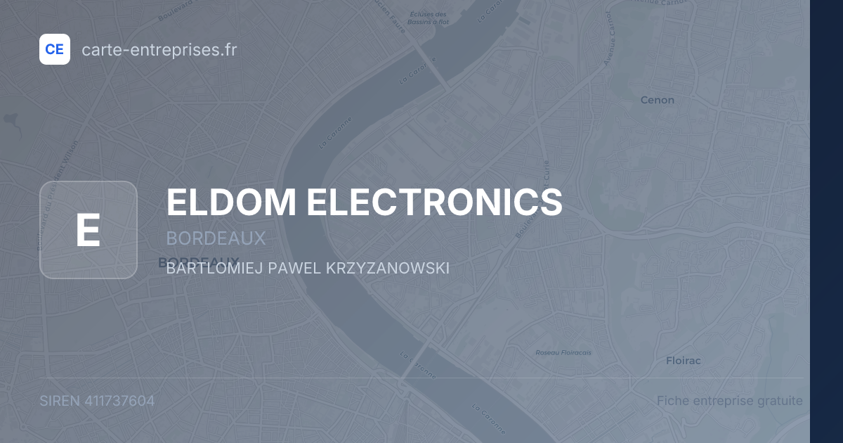 ELDOM ELECTRONICS — 411737604 — fiche entreprise