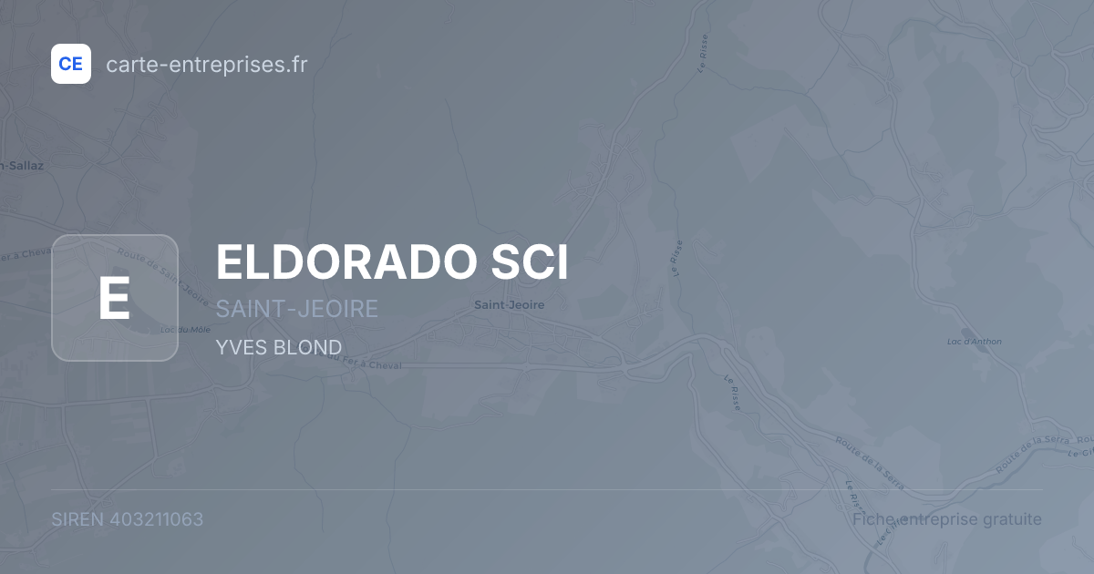 ELDORADO SCI — 403211063 — fiche entreprise