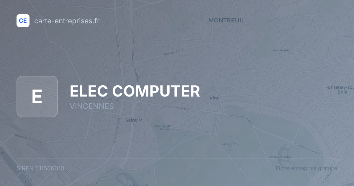 ELEC COMPUTER — 511566010 — fiche entreprise