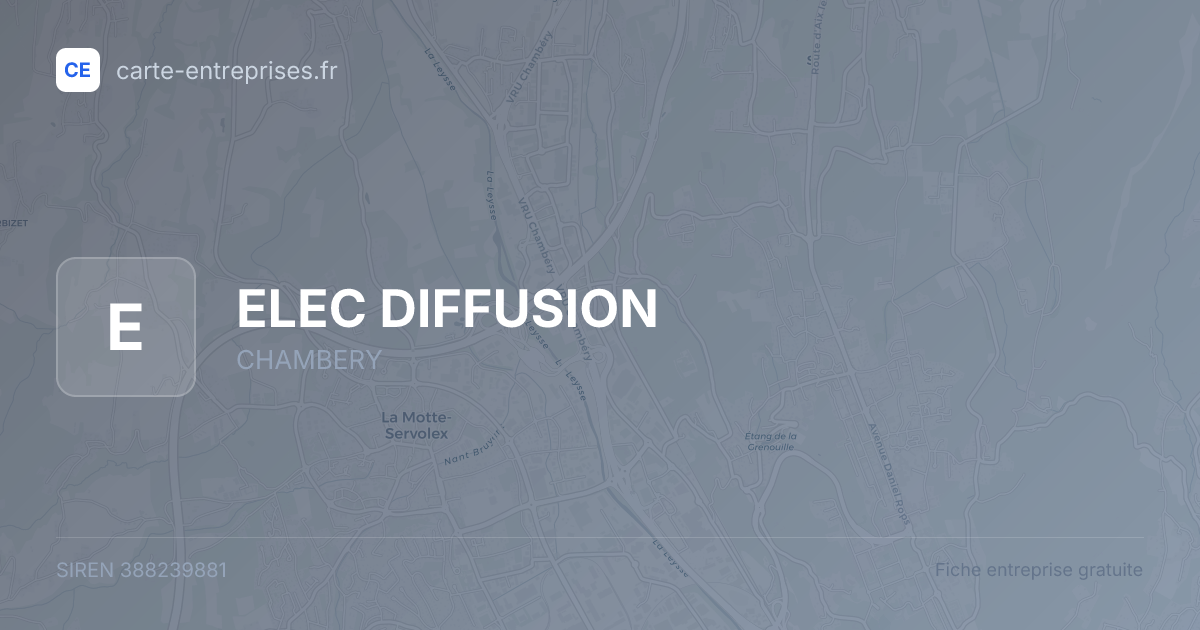 ELEC DIFFUSION — 388239881 — fiche entreprise