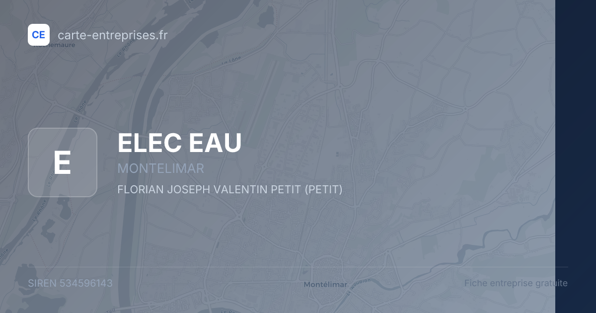 ELEC EAU — 534596143 — fiche entreprise