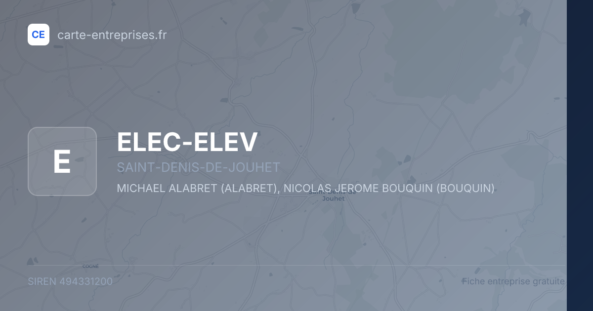 ELEC-ELEV — 494331200 — fiche entreprise