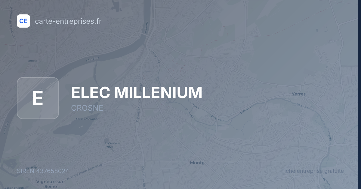 ELEC MILLENIUM — 437658024 — fiche entreprise