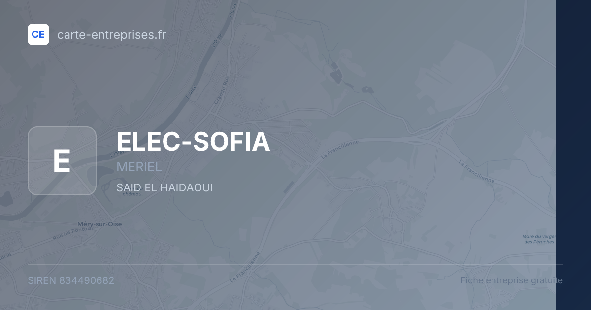 ELEC-SOFIA — 834490682 — fiche entreprise