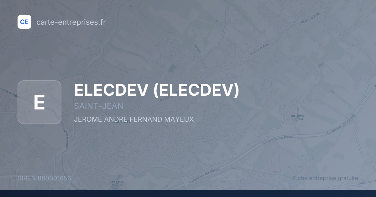 ELECDEV — 880001656 — fiche entreprise