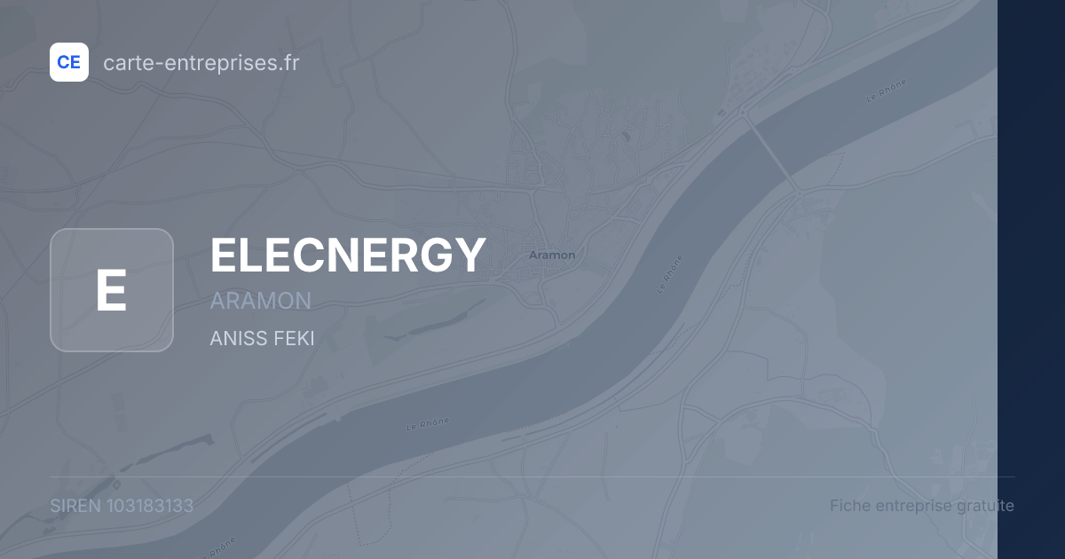 ELECNERGY — 103183133 — fiche entreprise