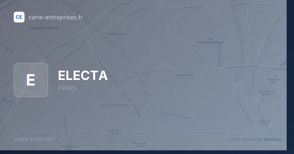 ELECTA — 320973977 — fiche entreprise