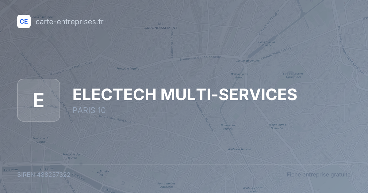 ELECTECH MULTI-SERVICES — 488237322 — fiche entreprise