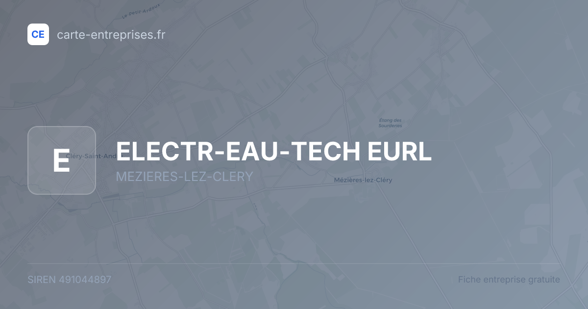 ELECTR-EAU-TECH EURL — 491044897 — fiche entreprise