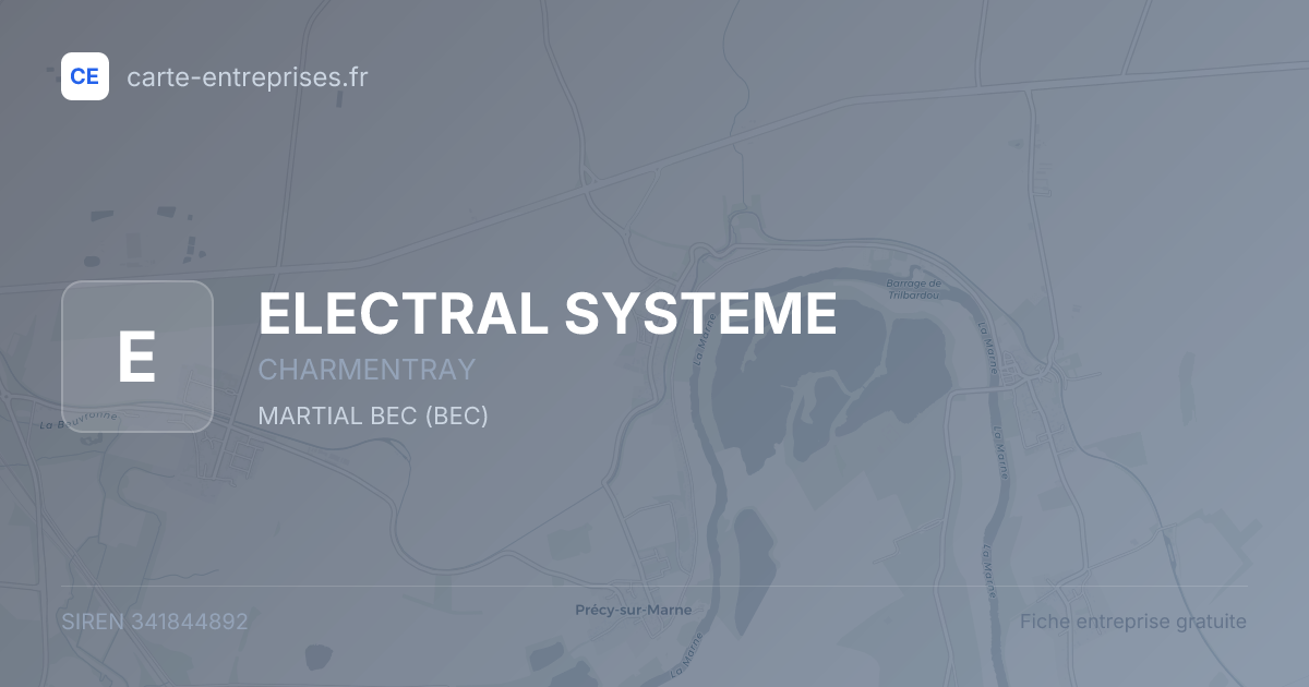 ELECTRAL SYSTEME — 341844892 — fiche entreprise