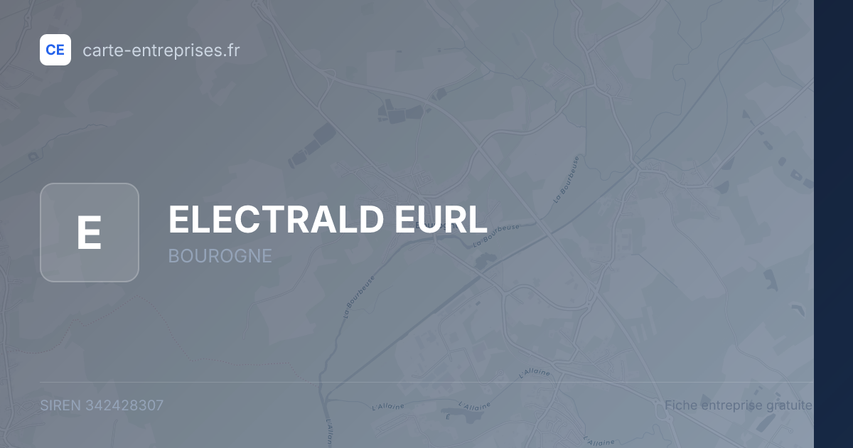 ELECTRALD  EURL — 342428307 — fiche entreprise
