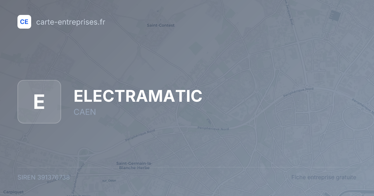 ELECTRAMATIC — 391376738 — fiche entreprise
