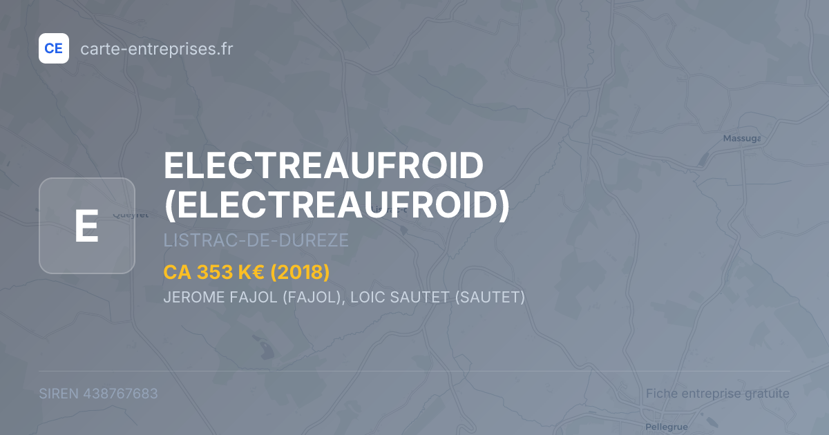 ELECTREAUFROID — 438767683 — fiche entreprise
