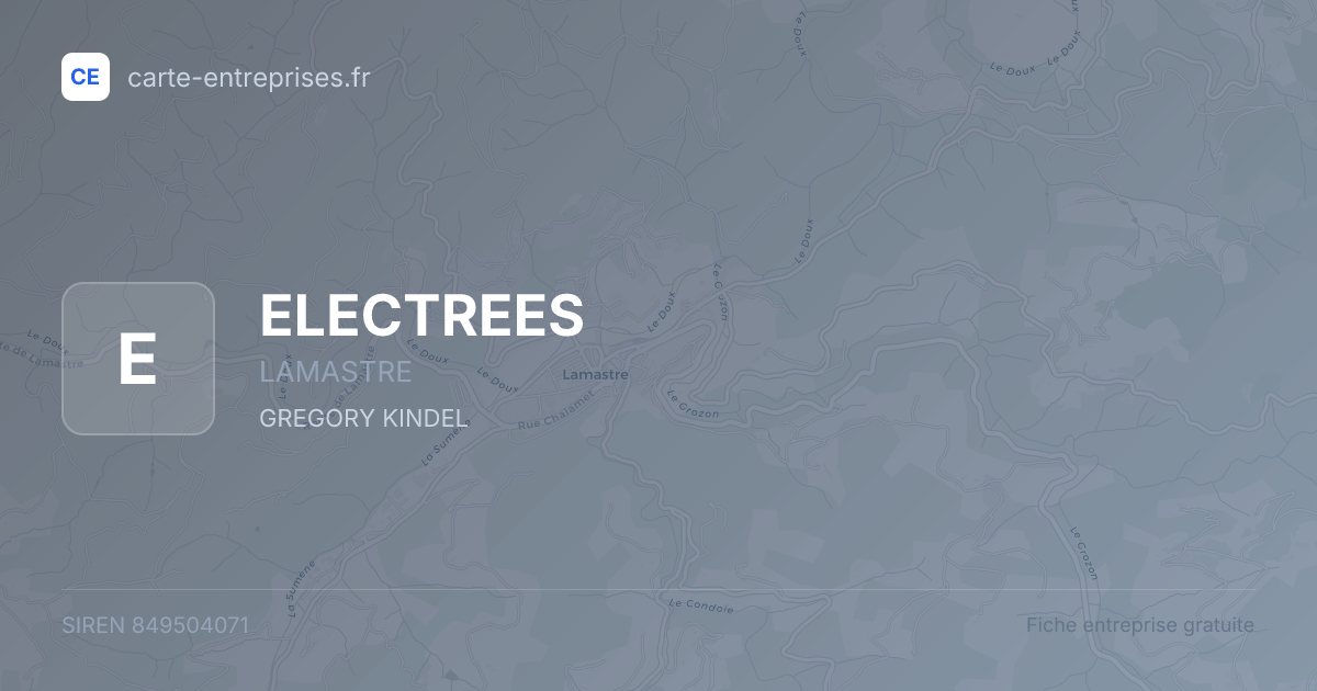 ELECTREES — 849504071 — fiche entreprise