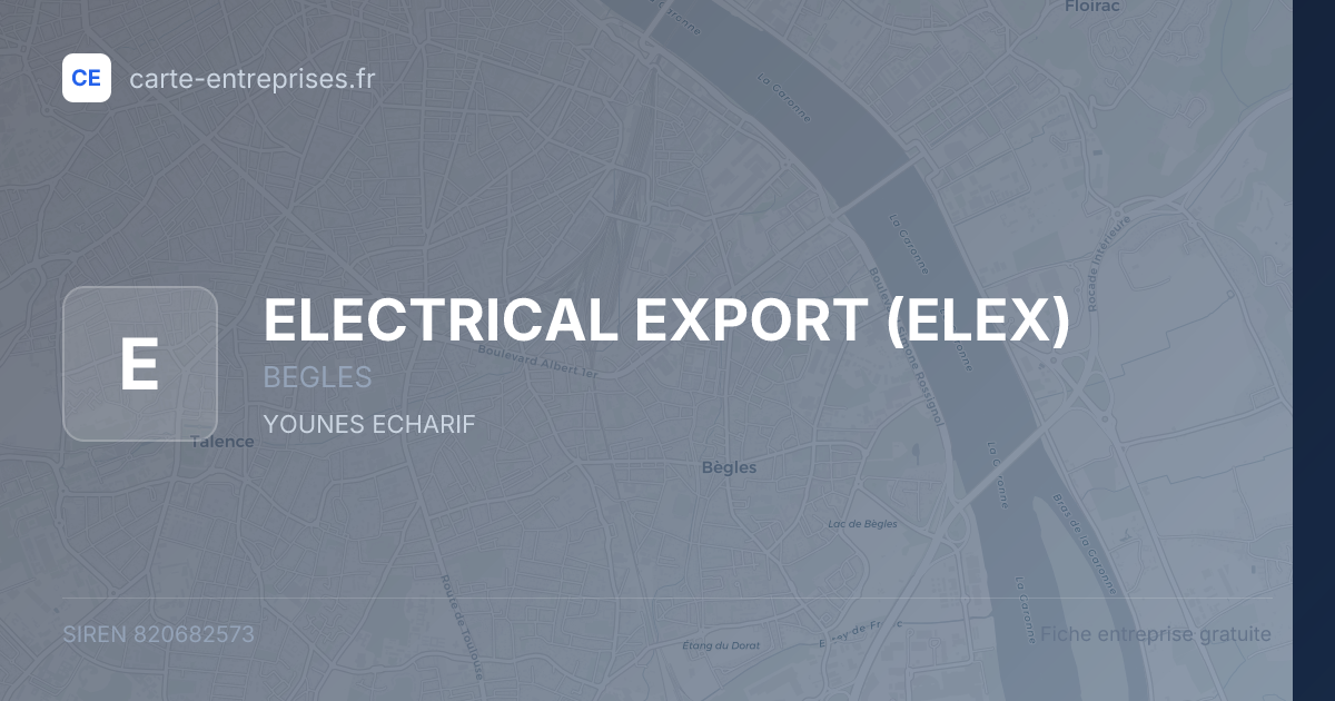ELECTRICAL EXPORT (ELEX) — 820682573 — fiche entreprise