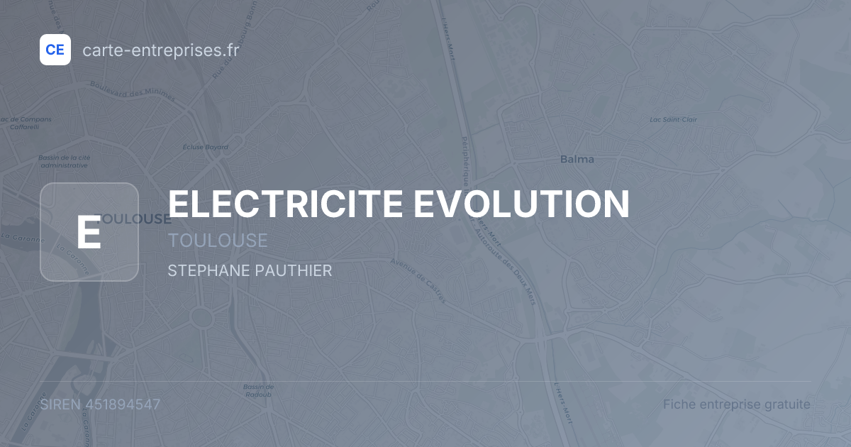 ELECTRICITE EVOLUTION — 451894547 — fiche entreprise
