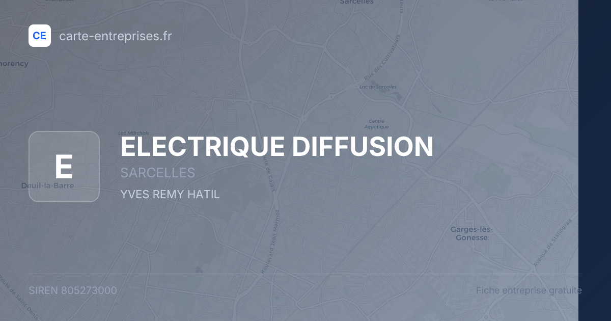 ELECTRIQUE DIFFUSION — 805273000 — fiche entreprise
