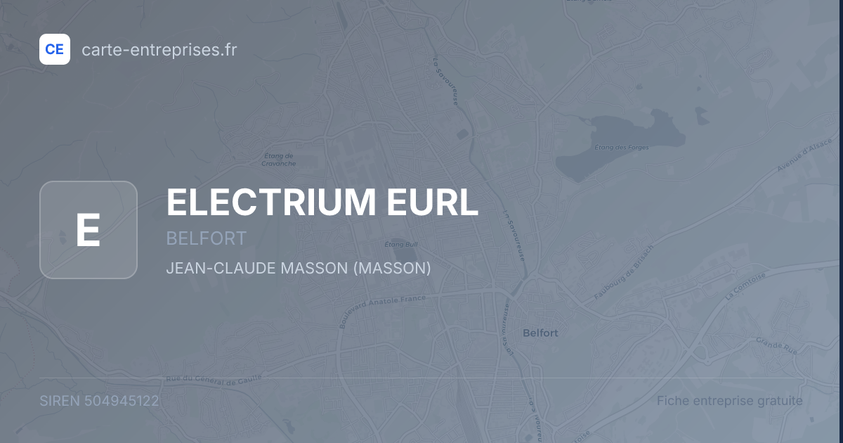 ELECTRIUM EURL — 504945122 — fiche entreprise