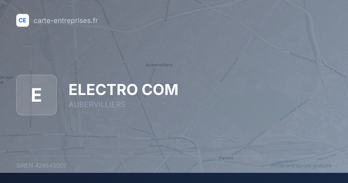 ELECTRO COM — 429545007 — fiche entreprise