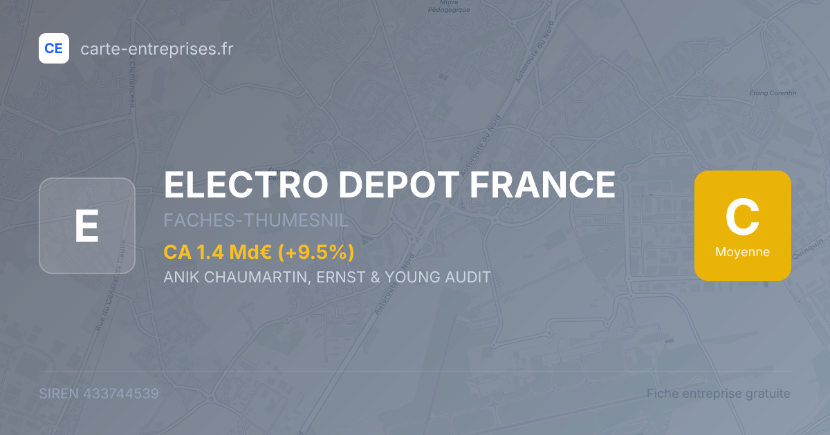 ELECTRO DEPOT FRANCE — 433744539 — fiche entreprise