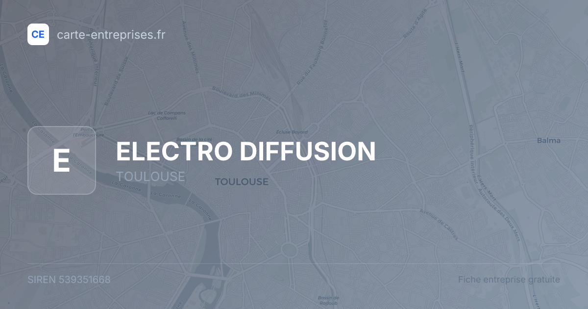 ELECTRO DIFFUSION — 539351668 — fiche entreprise