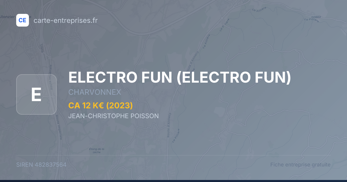 ELECTRO FUN — 482837564 — fiche entreprise