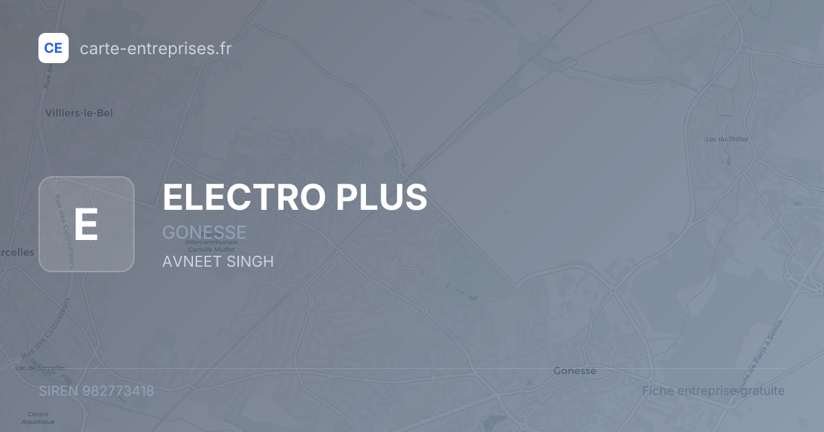 ELECTRO PLUS — 982773418 — fiche entreprise