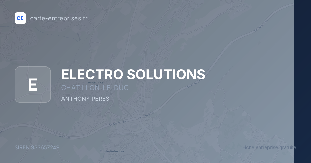 ELECTRO SOLUTIONS — 933657249 — fiche entreprise