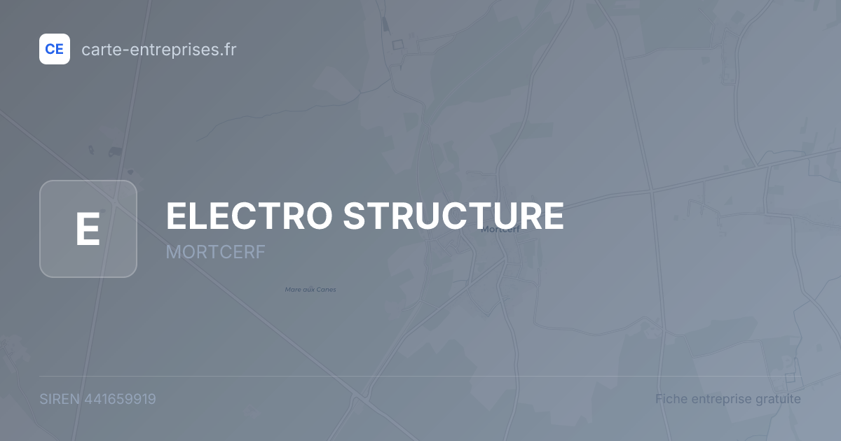 ELECTRO STRUCTURE — 441659919 — fiche entreprise