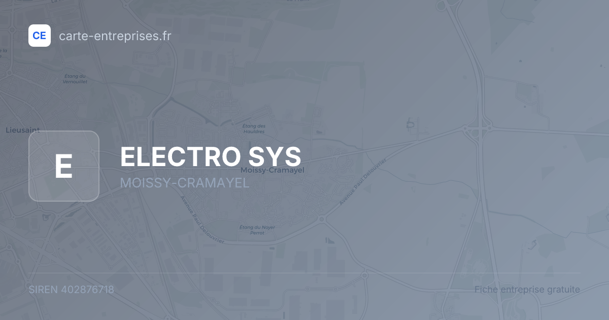 ELECTRO SYS — 402876718 — fiche entreprise