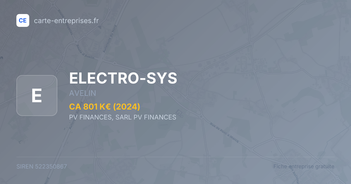 ELECTRO-SYS — 522350867 — fiche entreprise