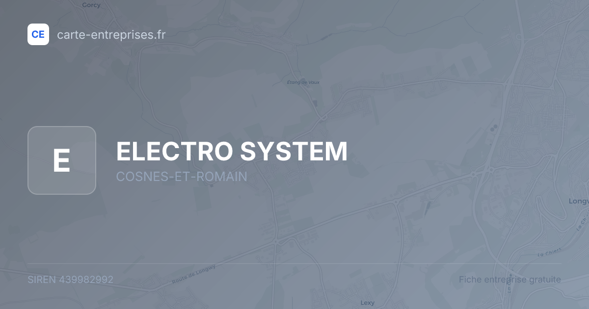 ELECTRO SYSTEM — 439982992 — fiche entreprise