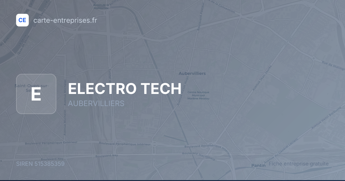 ELECTRO TECH — 515385359 — fiche entreprise