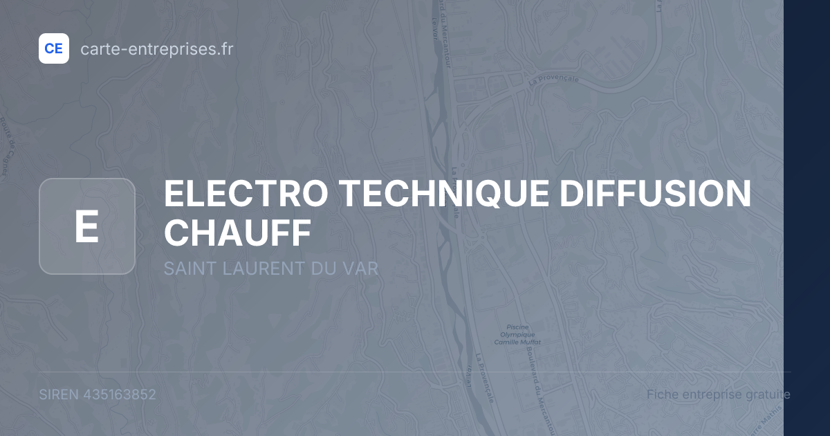ELECTRO TECHNIQUE DIFFUSION CHAUFF — 435163852 — fiche entreprise