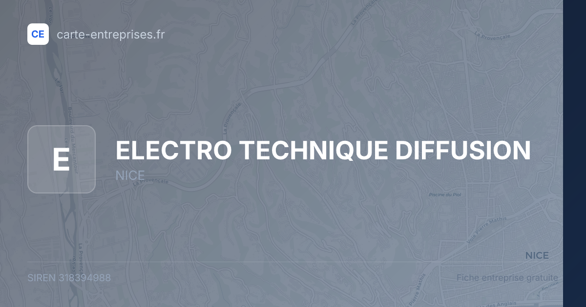 ELECTRO TECHNIQUE DIFFUSION — 318394988 — fiche entreprise