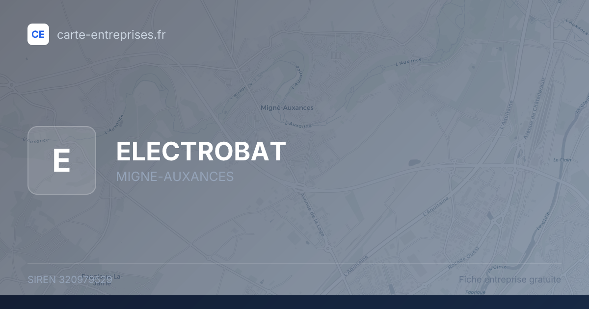 ELECTROBAT — 320979529 — fiche entreprise