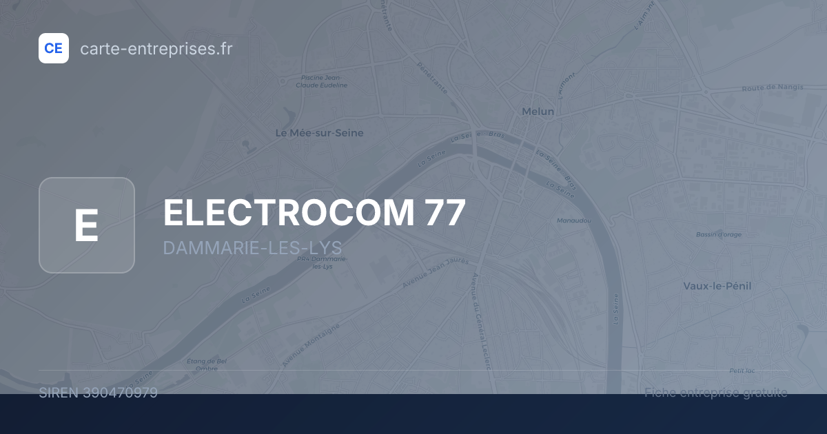 ELECTROCOM 77 — 390470979 — fiche entreprise
