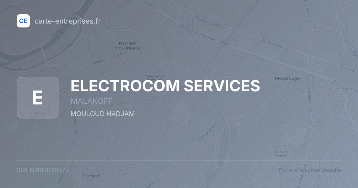 ELECTROCOM SERVICES — 992046375 — fiche entreprise