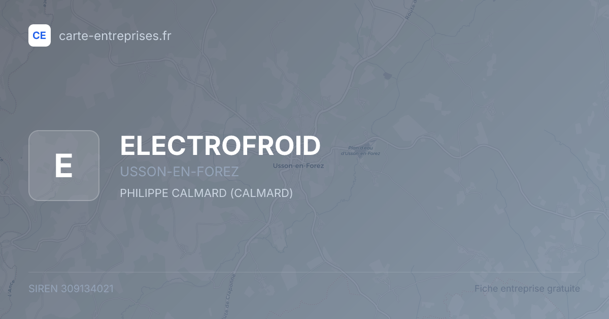 ELECTROFROID — 309134021 — fiche entreprise