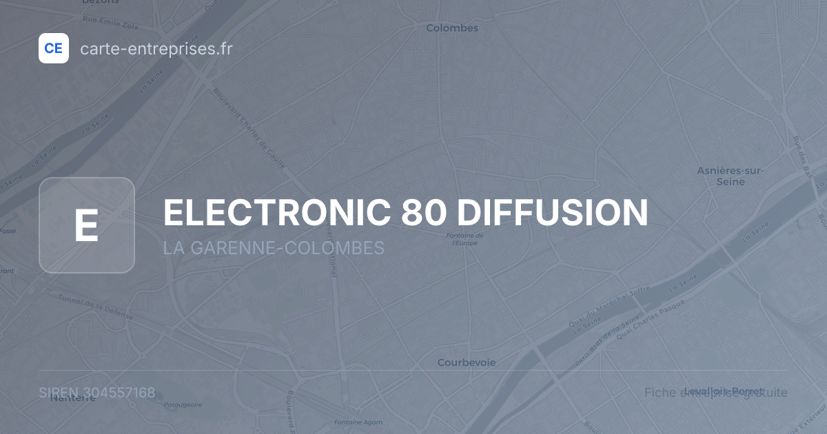 ELECTRONIC 80 DIFFUSION — 304557168 — fiche entreprise