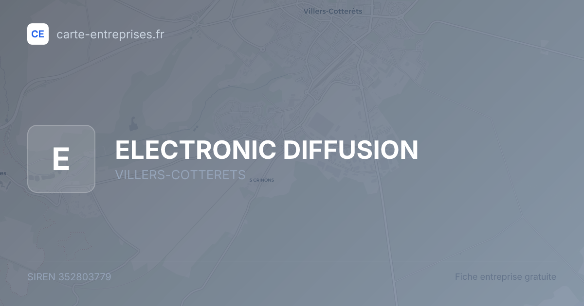 ELECTRONIC DIFFUSION — 352803779 — fiche entreprise