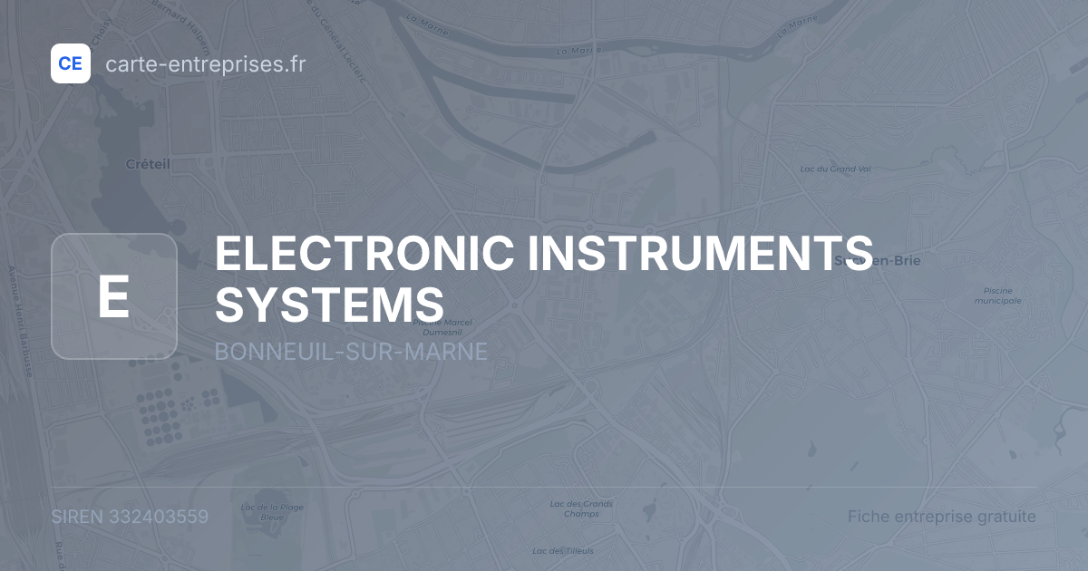 ELECTRONIC INSTRUMENTS SYSTEMS — 332403559 — fiche entreprise