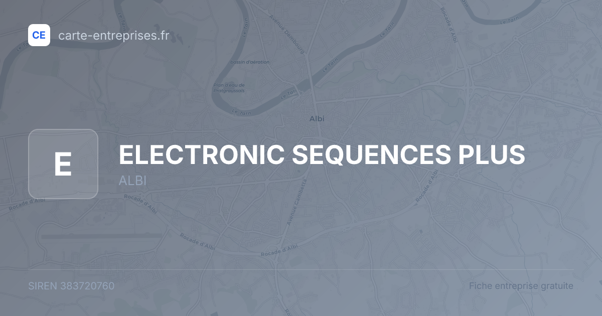 ELECTRONIC SEQUENCES PLUS — 383720760 — fiche entreprise