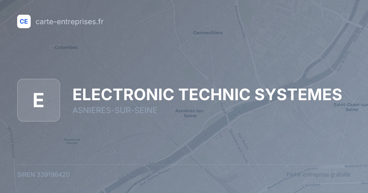ELECTRONIC TECHNIC SYSTEMES — 339196420 — fiche entreprise