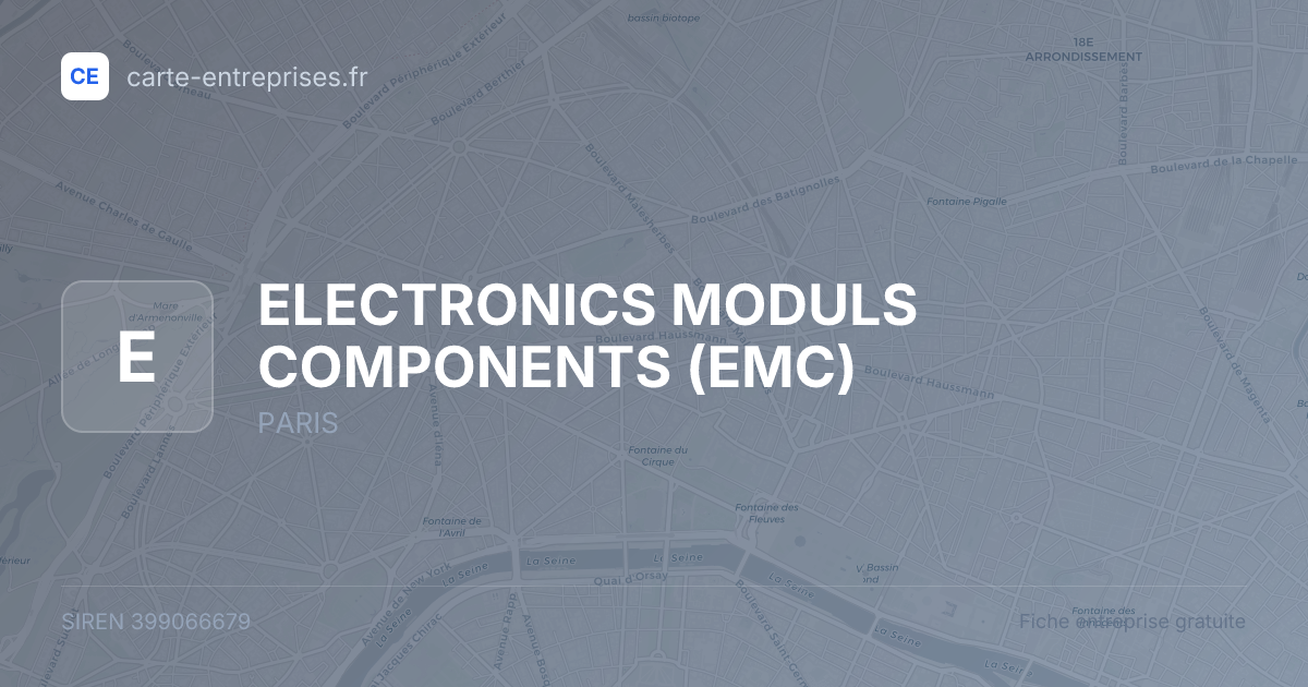 ELECTRONICS MODULS COMPONENTS (EMC) — 399066679 — fiche entreprise