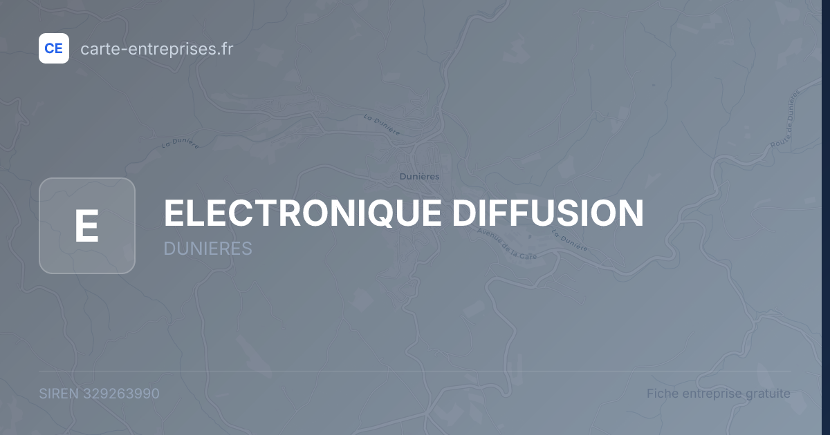 ELECTRONIQUE DIFFUSION — 329263990 — fiche entreprise