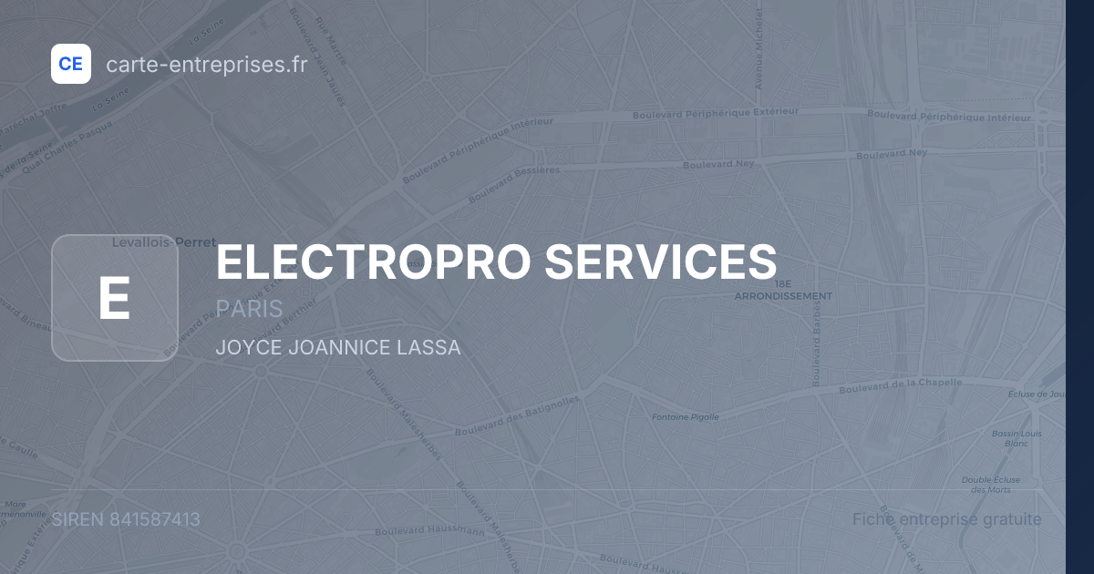 ELECTROPRO SERVICES — 841587413 — fiche entreprise