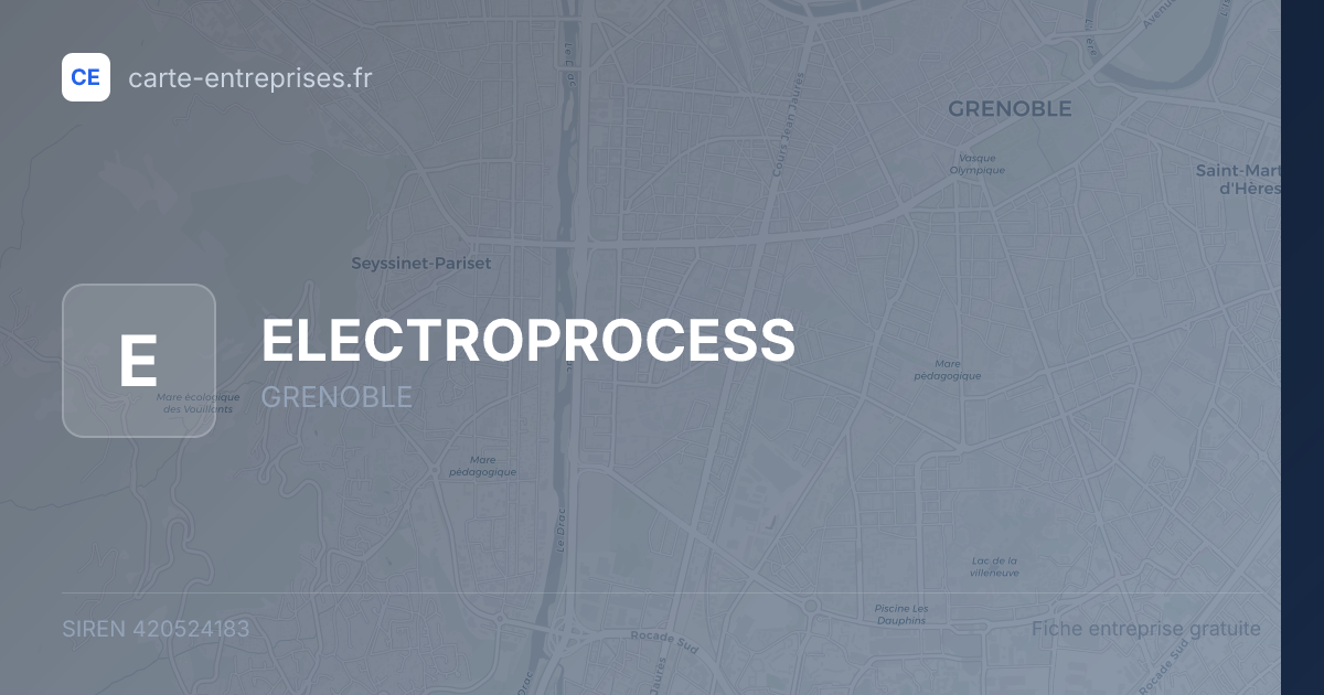 ELECTROPROCESS — 420524183 — fiche entreprise