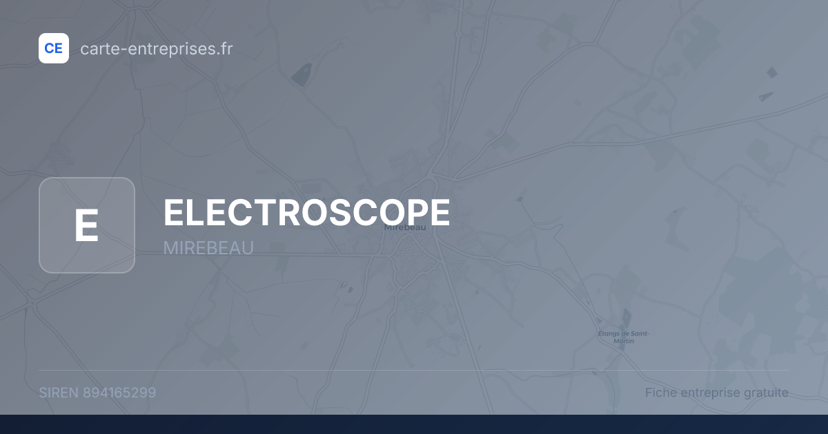 ELECTROSCOPE — 894165299 — fiche entreprise